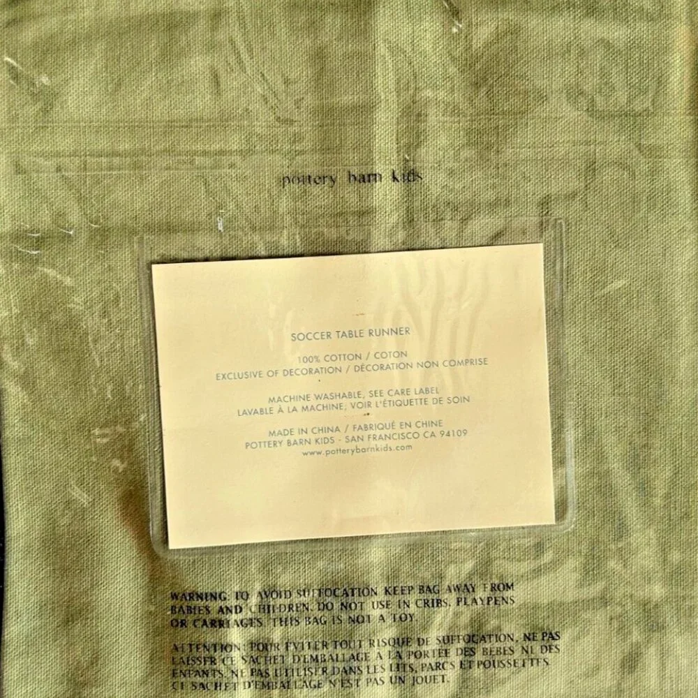Pottery Barn Kids Soccer 2026 WORLD CUP Tablecloth Blue 66 x 66 RARE NIP
